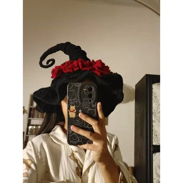 🔥新款🔥手工diy哈利波特女巫帽子cosplay毛綫鈎織送女朋友禮物針織材料包手工編織材料包/毛線鉤織/手作材料/毛線D