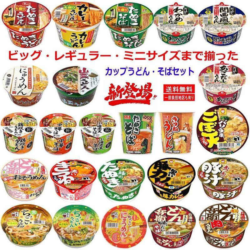 日清食品 マルちゃん 寿がきや ミニサイズ レギュラーサイズ うどん そば 24個セット