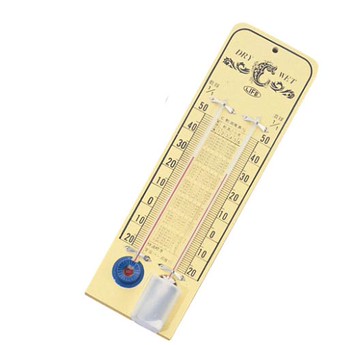 徠福 LIFE 乾溼溫度計 NO.2474 (須加水) (9吋木製)