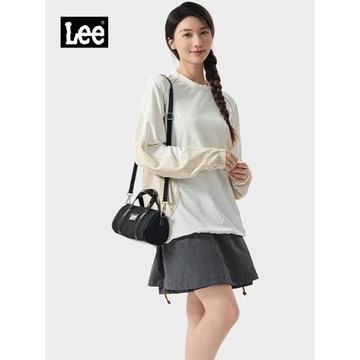 Lee官方新款斜挎包女生單肩包迷你時尚手拎包黑色通勤小號挎包女