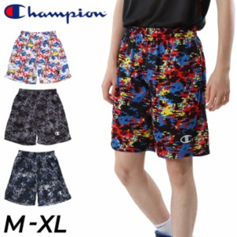 送料無料 ハーフパンツ ショートパンツ メンズ/チャンピオン Champion/バスケットボール スポーツウェア 男性 総柄 バスパン 吸汗速乾 部  通販 LINEポイント最大10.0%GET | LINEショッピング