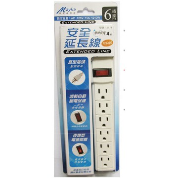 明家 6插1開關 4呎延長線 / 組 SP-604｜領券最高折$220