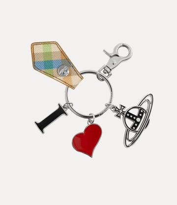 Vivienne Westwood I Love Orb Keyring Buccia D'arancia Heather-plaid One Size Unisex