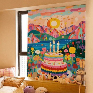 【兔子】閨蜜女孩生日佈置場景裝飾快樂派對橫幅條幅背景布掛布氛圍感道具免運
