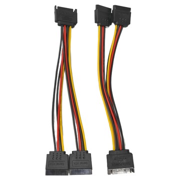 Neon 台灣霓虹 SATA 一公轉二母電源線 1組  15cm