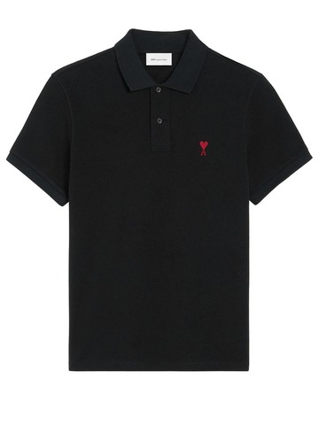 ami paris polo with logo embroidery