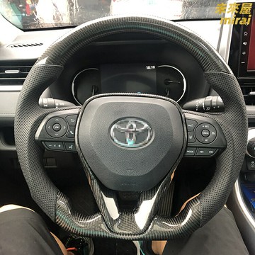 【碳纖維升級】豐田方向盤 卡羅拉方向盤 凱美瑞方向盤 雷凌方向盤 RAV4方向盤 亞洲龍方向盤 威蘭達方向盤 尚碳纖維 運動改裝 專車專用 替換式安裝