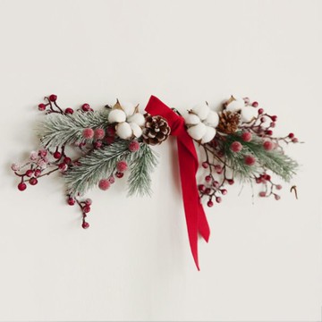 圣誕節掛件裝飾品仿真紅梅樹枝圣誕樹配件花瓶擺件商場景布置裝飾