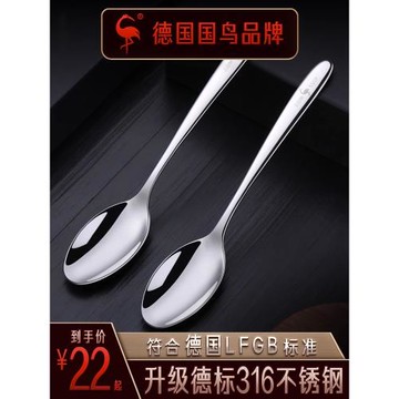 德國SSGP316不銹鋼成人勺子長柄家用套裝飯勺吃飯大號湯匙調羹大