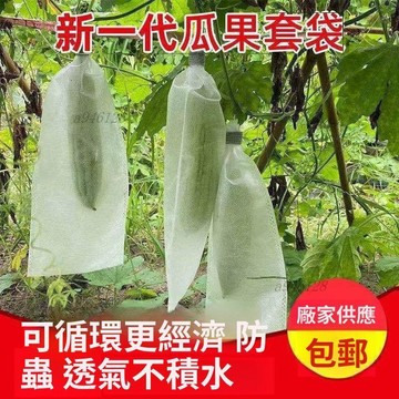 免運【可開票】🔥無紡布瓜果防蟲套袋苦瓜絲瓜青瓜羊角密防針蜂透氣網袋防鳥保護袋