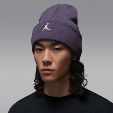 NIKE 帽子 男女 中性款 毛帽 喬丹 保暖 U J PEAK BEANIE SATN LINED ESS 紫 HJ3224-573