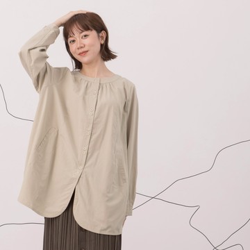 【MOSS CLUB】天絲棉繭型開襟中長版長袖上衣 深綠 卡