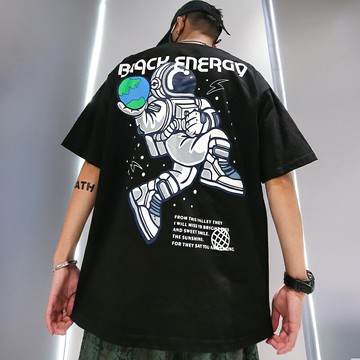 t恤男短袖潮牌超火原宿風潮流嘻哈oversize寬松情侶五分半袖體恤