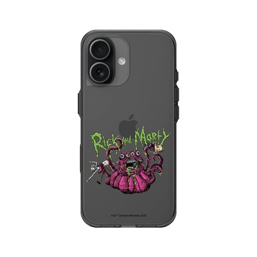 iPhone 17 Clear (相機按鈕) 酷墨灰 - 瑞克和莫蒂 Rick and Morty - 外星人襲擊