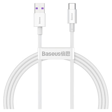 Baseus 倍思 優勝系列 Type-C 快充數據線 USB to Type-C 66W 480Mbps  2m  白色  1個