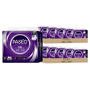 PASEO 抽取式衛生紙 3層 100張  10袋  10包