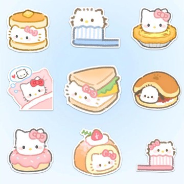 ❤️在臺好貨❤️100張可愛Q版軟糯hellokitty貼紙高顏值diy筆記本三麗鷗凱蒂貓ins