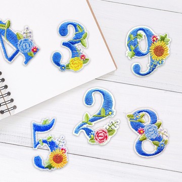 【數字刺繡布貼】花語數字0─9