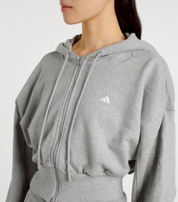Adidas by Stella McCartney Cropped cotton jersey hoodie