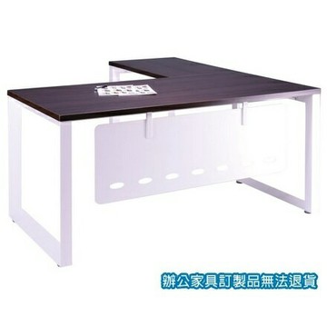 高級 辦公桌 A8W-180E 主桌 + A8W-90E 側桌 深胡桃 /組【APP滿額下單10%點數(單一帳號最高1500點)】8/31止