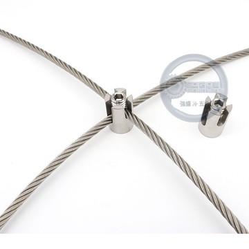 【新品特惠】 304不銹鋼鋼絲繩 十字扣 繩釦 卡扣夾頭 鎖釦固定卡扣 M2M3M4M5M6  超值價