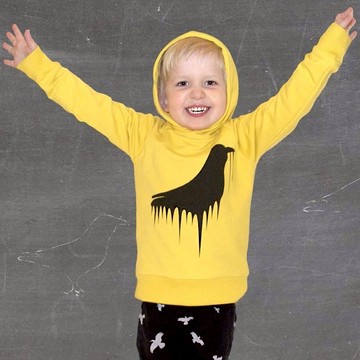 【冰島童裝】有機棉內鋪棉上衣12M至18M黃