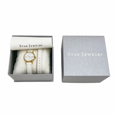 大人女性の STAR JEWELRY/スタージュエリー レザー/カラー 腕時計 2重ベルト 時計