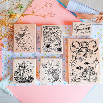 美人魚物語楓木印章