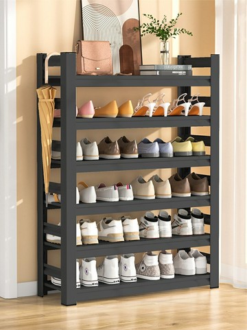 家用鋼制鞋架門口室內鐵藝貨架簡易收納神器入戶玄關門后鞋柜展柜/鞋架/鞋櫃/儲物架/收納架/置物架/放鞋櫃/換鞋櫃