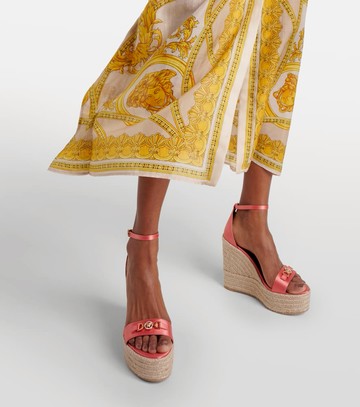 Versace Medusa '95 satin espadrille wedges