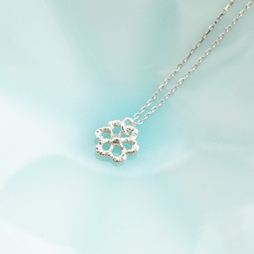 蕾絲小雛菊短鏈 - 純銀款