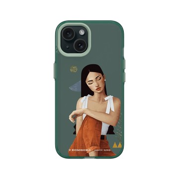 iPhone 15 Clear 憂墨綠 - Janice Sung - Citrus 橙