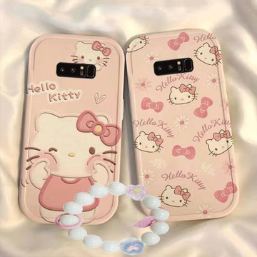 三星note8手機殼凱蒂貓硅膠新款透明卡通可愛全包套KT貓保護套軟galaxy