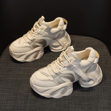 老爹鞋女鞋2025 春季新款厚底內增高爆版休閑時尚百搭學生鞋女鞋