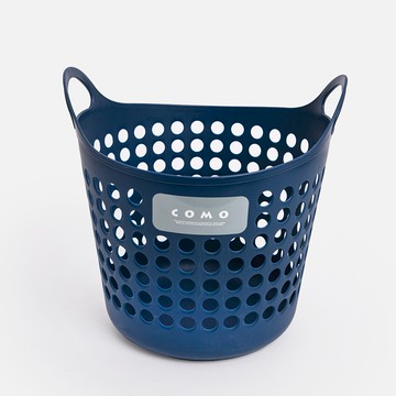 日製手提軟式洗衣籃62L 藍
