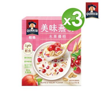 【桂格】美味大燕麥片-水果優格51.2G*5包x3入組