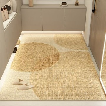 奶油風入戶門地墊（80x120cm）家用玄關防滑腳墊 門口門墊 耐髒易打理