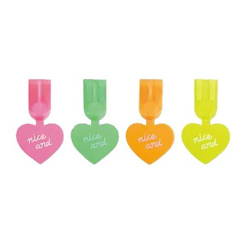 珠友Chuyu愛心螢光行李吊牌/SN-30018/混色/155x85mm