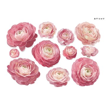 【10月新品4】20-22-0124 剪裁紙・拼貼素材 陸蓮花