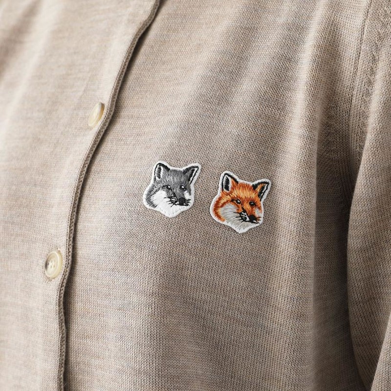 MAISON KITSUNE メゾンキツネ カーディガン DOUBLE FOX HEAD PATCH R