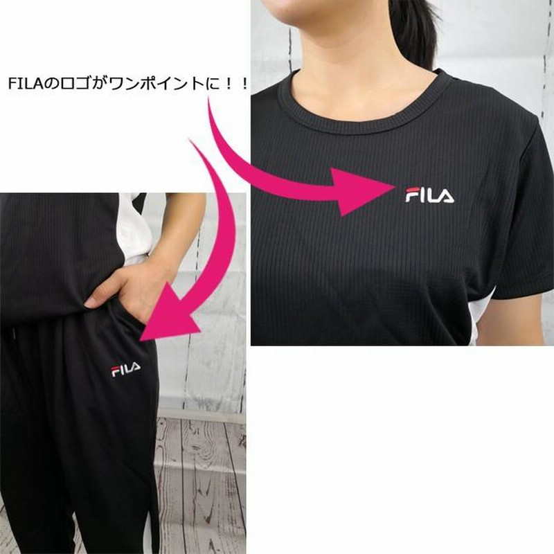 FILA フィラ ジャージ レディース 上下セット 半袖 半ズボン