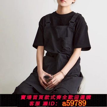 【台灣公司 可打統編】圍裙廚房家用餐飲燒烤咖啡飯店定制LOGO夏季薄款男女工作服防潑水