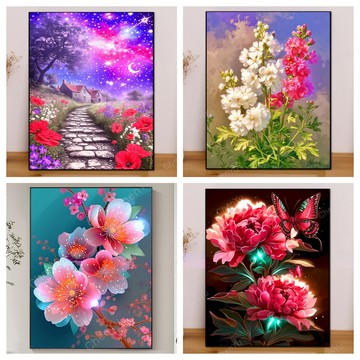 💛盒裝💛台中寄出💛 DIY鑽石貼畫 5D鑽石畫 點鑽畫 DIY立體鑽貼畫 鑽石貼 貼鑽畫鑽畫手工藝手作圓形鑽