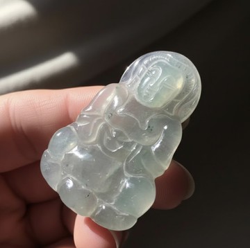 冰種翡翠觀音菩薩 | 天然緬甸玉A貨翡翠 | 送禮