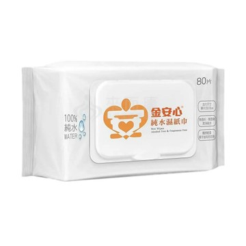 來而康 金安心 純水濕紙巾 80抽 12包/箱 加厚加大款 附蓋子 濕巾 濕紙巾 嬰兒濕巾 嬰兒濕紙巾