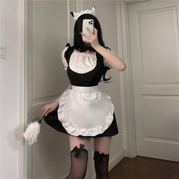 cos女傭裝可愛御姐性感貓咪圍裙超短連衣裙角色扮演服裝