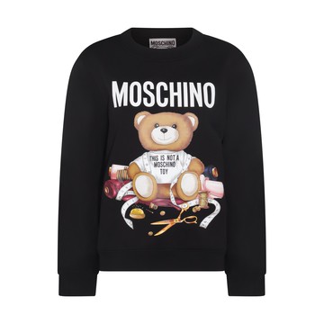 Moschino - Black Cotton Teddy Bear Sweatshirt