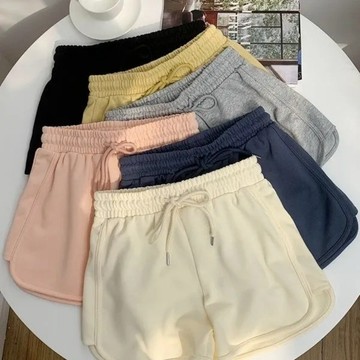 外穿運動休閒短褲女  2026新款夏季A字熱褲百搭柔軟ins潮高腰含棉居家三分褲c