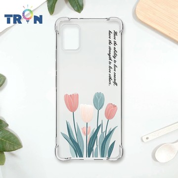 TRON 三星 A51 小清新花朵透明殼 四角防摔 軟殼 手機殼