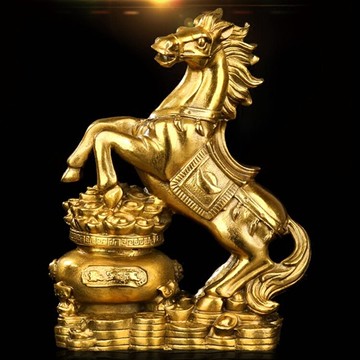 純銅馬擺件 招財吉祥馬上有錢 曼唯駿馬賀喜擺件馬到成功風水擺飾